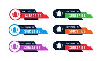 Dont forget to subscribe button banner. - Vector. vector