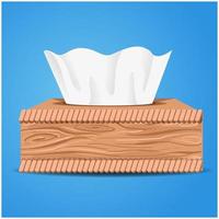 Vector illustration icon dry wipes box wood. Napkins in box wood