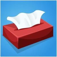 White Tissue box blank label and no text for mock up packaging vector