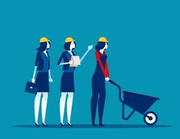 Construction workers. Concept workers vector illustration,  Foreman, Contractor and architect