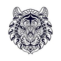 Tiger Head mandala arts isolated on white background vector