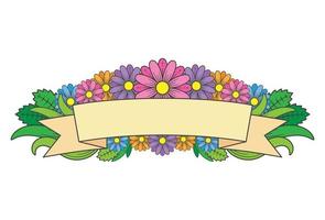 Doodle color flowers hand drawn vector