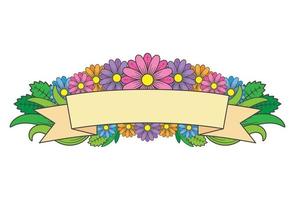 Doodle color flowers hand drawn vector