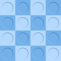 3D blue circles geometric frame design seamless pattern background vector