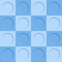 3D blue circles geometric frame design seamless pattern background vector