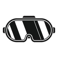 Virtual reality goggles icon, simple style vector