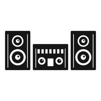 Modern stereo system icon, simple style vector