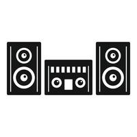 Modern stereo system icon, simple style vector