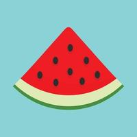 Slice of watermelon icon, flat style vector