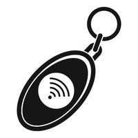 Nfc trinket icon, simple style vector