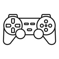 icono de joystick ergonómico, estilo de esquema vector