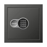 Digital safe icon, realistic style vector