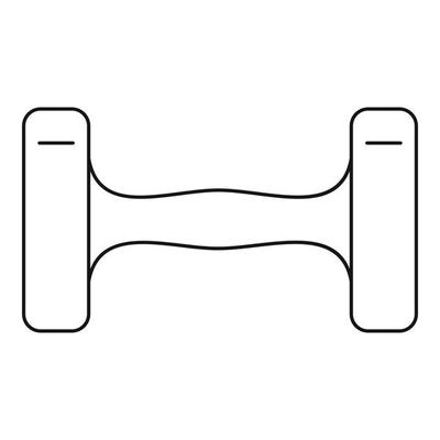 Dumbell icon, outline style