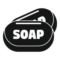 Soap brick icon, simple style vector