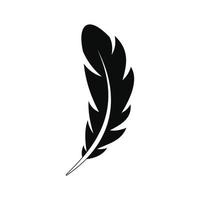 Pen feather icon, simple style vector