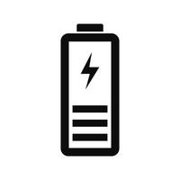 icono de energía de media batería, estilo simple vector