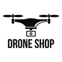 Drone shop logo, simple style vector