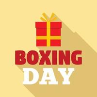 Boxing day logo set, flat style vector