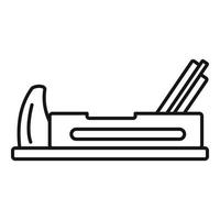 Wood jack plane icon, outline style vector