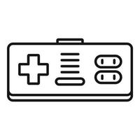 icono de joystick de juego, estilo de contorno vector