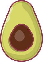 Ilustración vectorial de aguacate en un fondo. Símbolos de calidad premium. Iconos vectoriales para concepto y diseño gráfico. vector