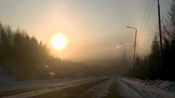 Halo effect in winter in Neryungri. South Yakutia, Russia video