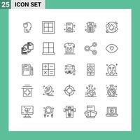 Universal Icon Symbols Group of 25 Modern Lines of drop credit interior card sd Editable Vector Design Elements