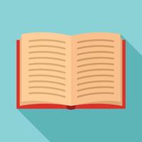 Open book icon, flat style vector