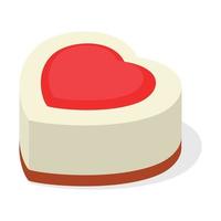 Heart shaped candy icon, isometric style vector