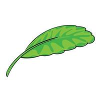 icono de hoja de lechuga, estilo de dibujos animados vector