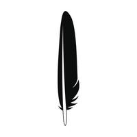 Ornate feather icon, simple style vector