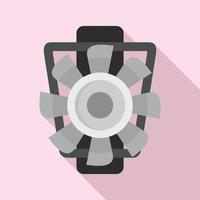 Car motor ventilator icon, flat style vector