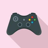 Gamepad control icon, flat style vector