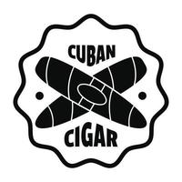 logo de cigarro cubano, estilo simple vector