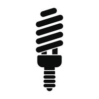 icono de bombilla de ahorro de energía, estilo simple vector