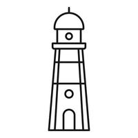 Guide lighthouse icon, outline style vector