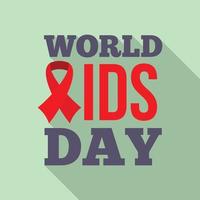 Symbol world aids day logo set, flat style