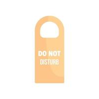 Do not disturb room tag icon, flat style vector