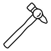 Hammer tool icon, outline style vector