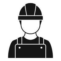 Construction man icon, simple style vector