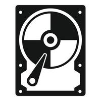 Hard disk icon, simple style vector