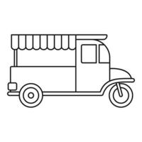 Food bike icon, outline style vector
