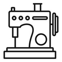 Small sew machine icon, outline style vector