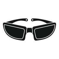 icono de gafas de bicicleta, estilo simple vector