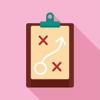 Decision strategy icon, flat style vector