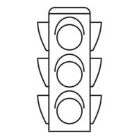 Regulation traffic lights icon, outline style vector