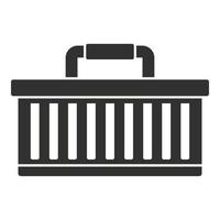 Car tool box icon, simple style vector