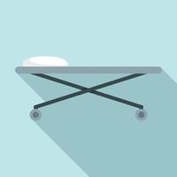 Forensic laboratory cart desk icon, flat style vector