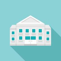 Courthouse building icon, flat style vector