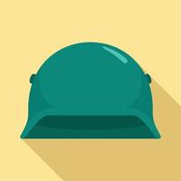 Army helmet icon, flat style vector